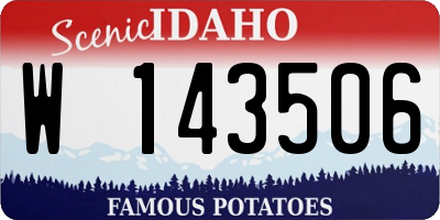 ID license plate W143506