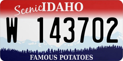 ID license plate W143702