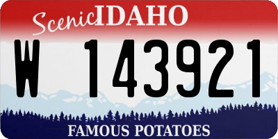 ID license plate W143921