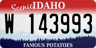 ID license plate W143993