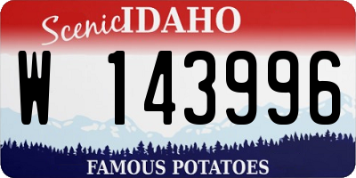 ID license plate W143996