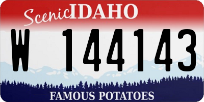ID license plate W144143