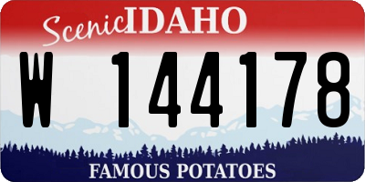 ID license plate W144178