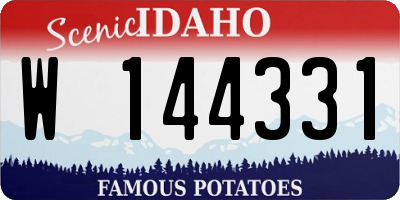 ID license plate W144331