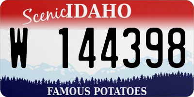 ID license plate W144398
