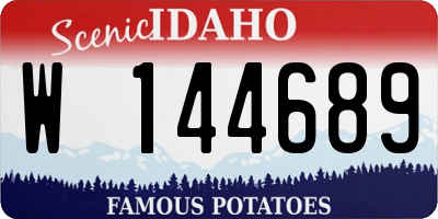 ID license plate W144689