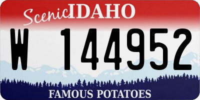 ID license plate W144952