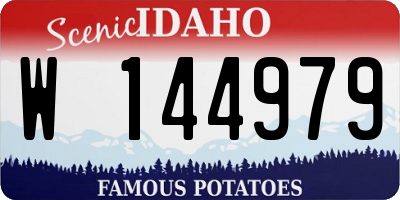 ID license plate W144979