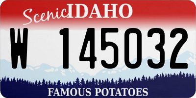 ID license plate W145032