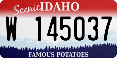 ID license plate W145037