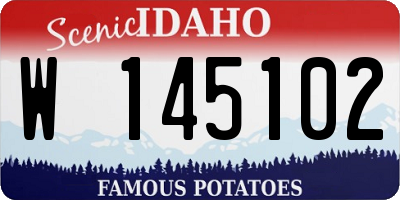 ID license plate W145102