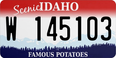 ID license plate W145103