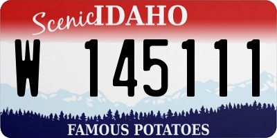 ID license plate W145111