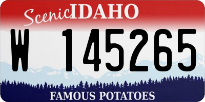 ID license plate W145265