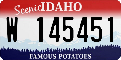 ID license plate W145451