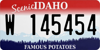 ID license plate W145454