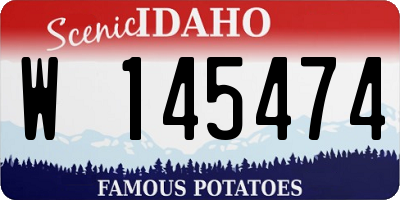 ID license plate W145474