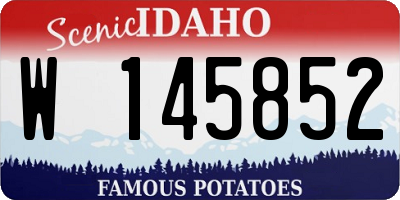 ID license plate W145852