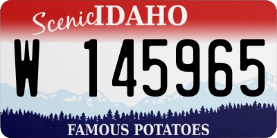 ID license plate W145965