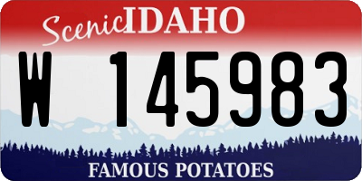 ID license plate W145983