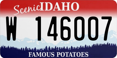 ID license plate W146007