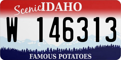 ID license plate W146313