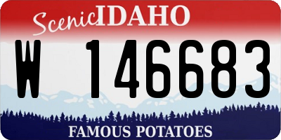 ID license plate W146683
