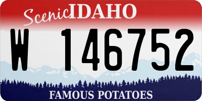 ID license plate W146752