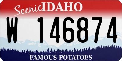 ID license plate W146874