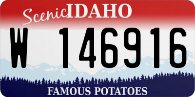 ID license plate W146916