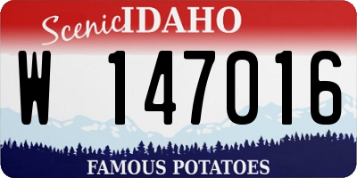 ID license plate W147016