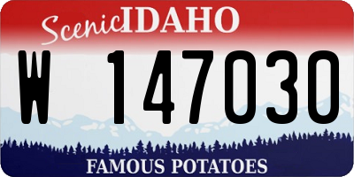 ID license plate W147030