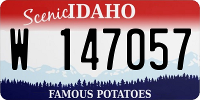 ID license plate W147057