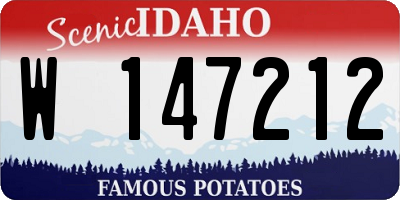 ID license plate W147212