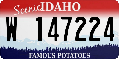 ID license plate W147224