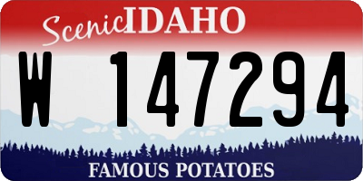 ID license plate W147294