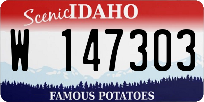 ID license plate W147303