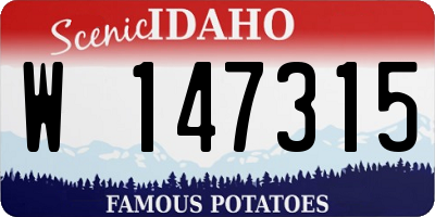 ID license plate W147315