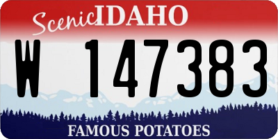 ID license plate W147383