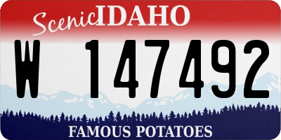 ID license plate W147492