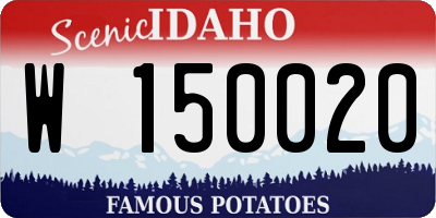 ID license plate W150020