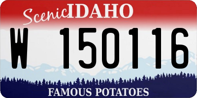 ID license plate W150116