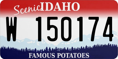 ID license plate W150174