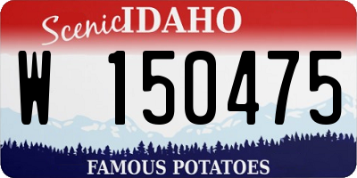 ID license plate W150475