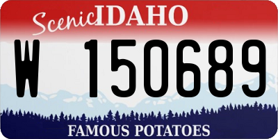 ID license plate W150689