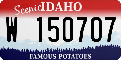 ID license plate W150707