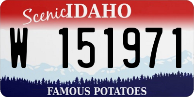 ID license plate W151971