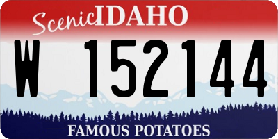 ID license plate W152144