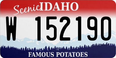 ID license plate W152190