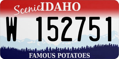 ID license plate W152751